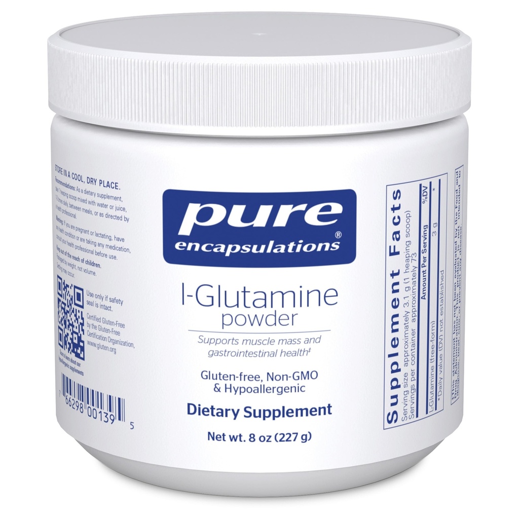 纯封装L-Glutamine 粉末 - Immune和消化性支持的补充,Gut Health和Lining,代谢,和肌肉支持 * - 纯免费Form L-Glutamine - 8 Ounces