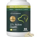 Vetri Science 27+ 积极健康可切片,犬类加日用多维特敏用于小狗和成年狗,平衡维生素,矿物和抗氧化剂,健康与健康支持,鸭子,90个计数