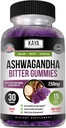 Kaya Naturals Ashwagandha Bitter Gummys - 减轻自然压力、促进能量和精神清晰度、非GMO、Gluten-Free、Chewable Gummys - 30