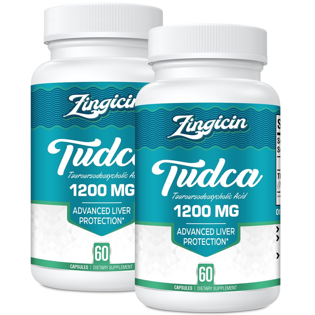 TUDCA 补充 1200mg - 120 维吉卡普尔,强大的TUDCA Bile Salts 肝脏,消化