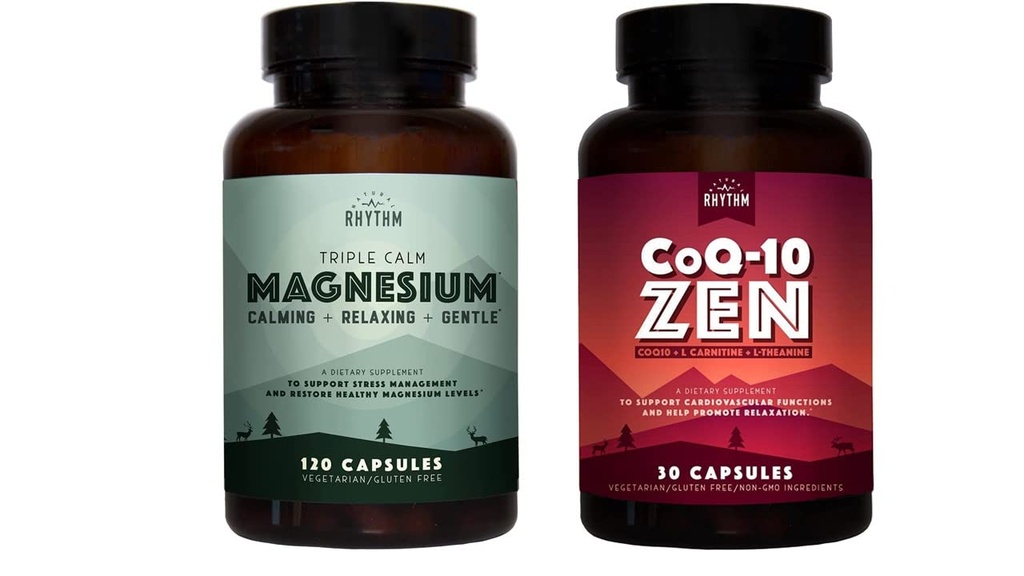 自然韵律动心管 Calm Bundle - 三焦 150 mg,120 Capsules + CoQ10-ZEN(Coenzyme Q10 + L-Carnitine + L-Theanine),30 Capsules