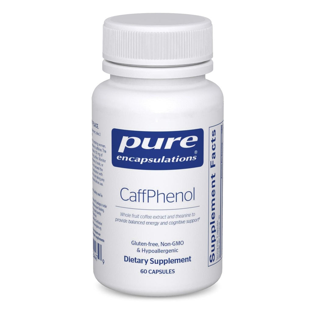 CaffPhenol 纯封装 CaffPhenol 完全水果咖啡莓提取器和供平衡能量和认知支持的神像