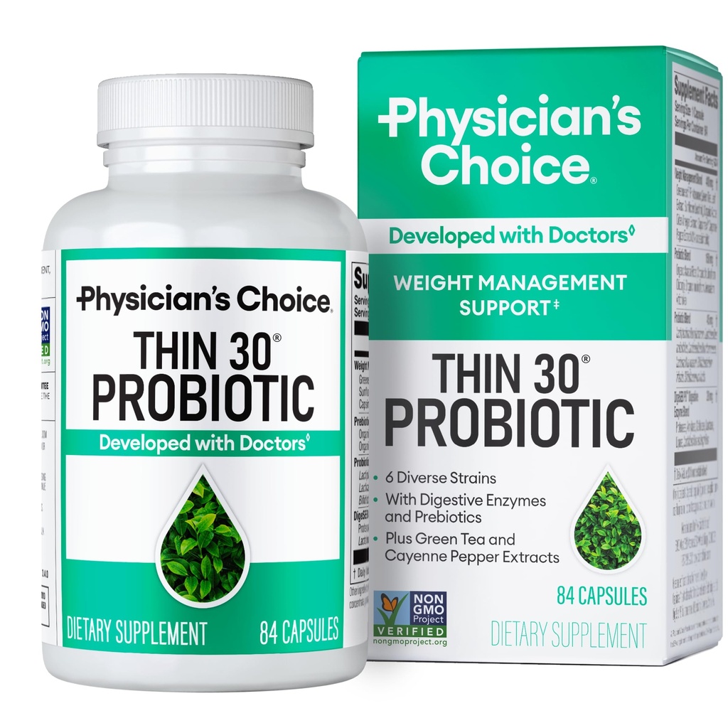 医科医生的CHOCE 体重管理与布洛坦(英语:CHOCE Probiotics for Wight Management & Bloating) - 6 Probiotic Strains - 预生 - 关键成分 Cayenne - 支持古特健康 - 男女体重管理 - 绿茶 - 84 CT