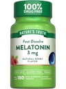 Nature's Truth Melatonin 3mg 快溶石板 ###180 Counter Berry Flavor ###Vegan, Non-GMO & Gluten Free Suppless