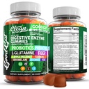 清洁营养素 消化酶 配有增生素和预生素 消化健康 Gummys & L-Glutanine 配有 Gut Health Bromelain Apple Pectin Inulin FOS 植物基 Vegan Gummy 维生素