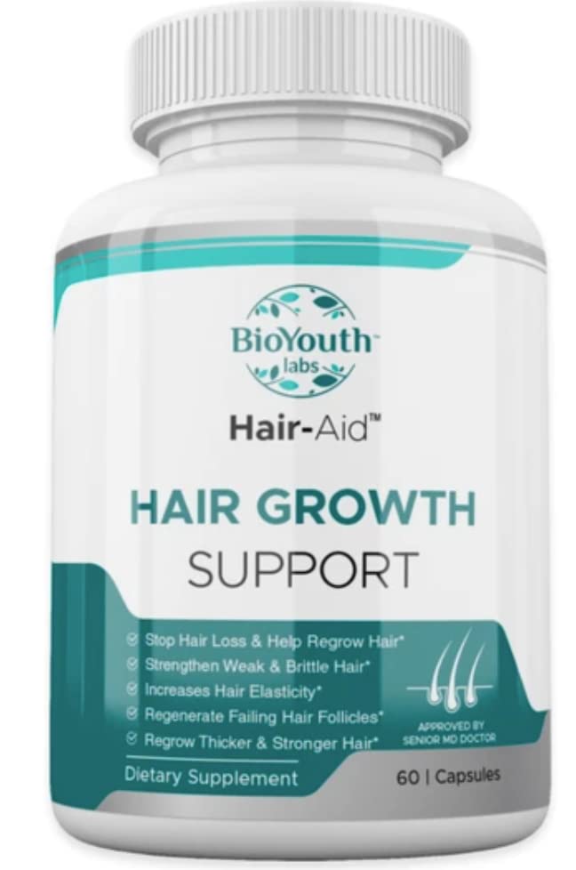 Labs Hair Growth Vitamins Supplement for Thicker Hair Growth, 60 Capsules - Nutritious Blend of Vitamin E, Raspberry Ketone, Iron & Saw Palmetto to Minimize Hair Loss for Both Women & Men.