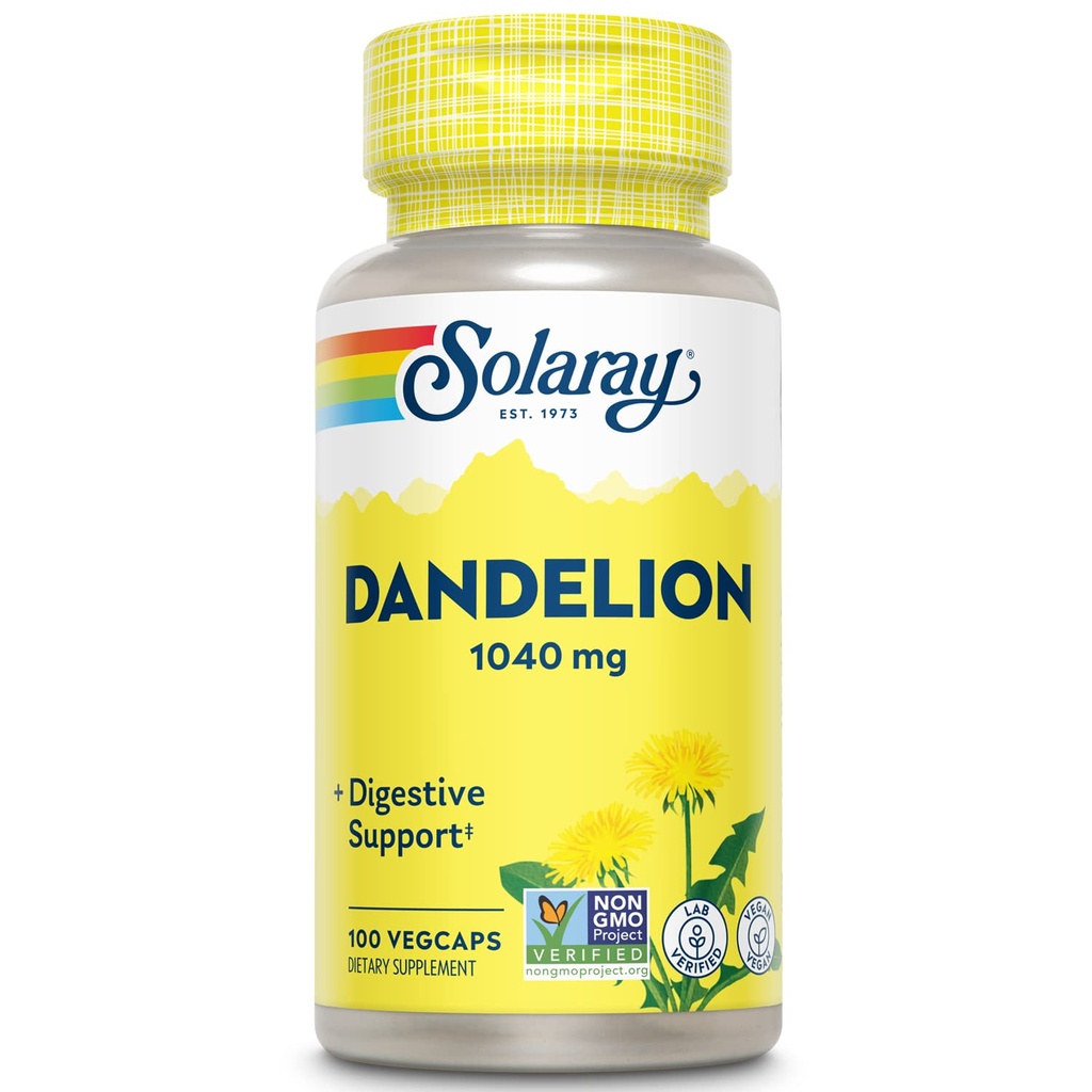 SOLARAY Dandelion root 健康活人、肾脏、文摘和水平衡支助