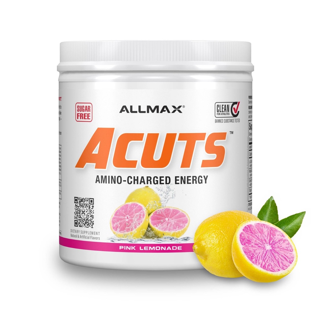AlMAX 营养 AMINOCUTS(ACUTS),阿米诺主管与陶林,L-Carnitine,绿咖啡豆提取,粉红柠檬汁,30种服务