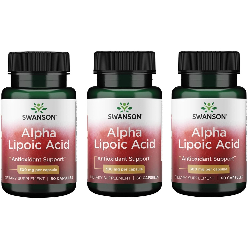 Swanson Alpha Lipoic Acid - 抗氧化剂活动补充剂 - 300 mg 60 capsules(3包)
