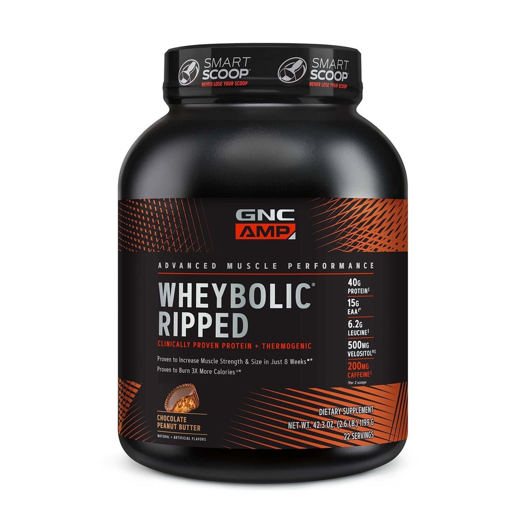 GNC AMP Wheybolic Riped - 巧克力花生酱(22架)