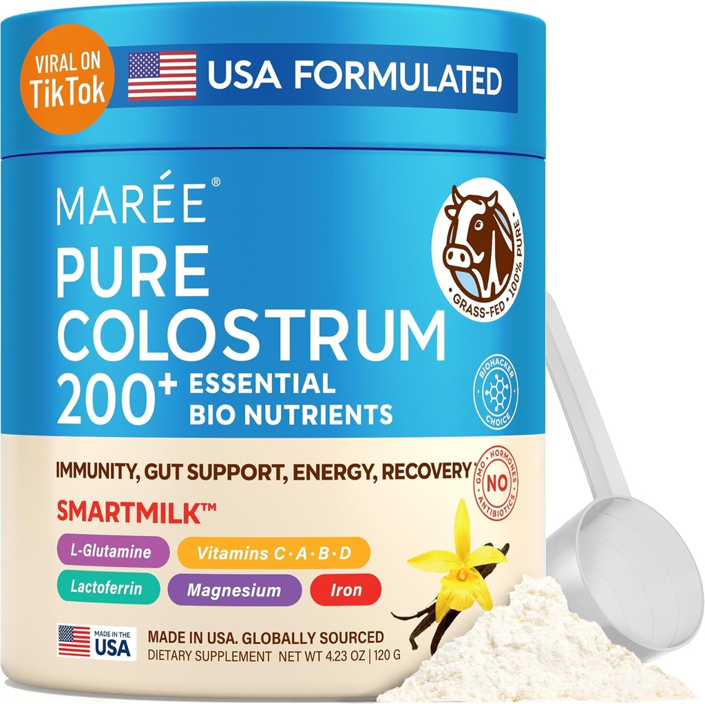 MAREE Colostrum 补充 -- -- 女性和男性的Bovine Colostrum Power for Gut Health -- -- 草药Colustrum Immune 支持补充 -- -- L Glutamine 女性的Got Health -- -- Calostro Bovino Para adoros