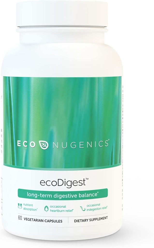 生态遗传学 生态遗传学 消化健康补充 - 60 Capsules - 消化支持 - 草药 蘑菇和酶