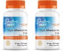 医生最佳高吸附性铁片 与Ferrochel, Gentle on The Tomach, Immune Health, Blood Health, 27 mg (Pack of 2) 相邻的铁片