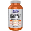 NOW 运动营养,Arginine & Citrulline 500 mg/250 mg,氨基酸,240 Veg Capsules