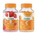 生活综合体 B + 维生素C 750mg, Gummys Bundle - 大品尝, 维生素补充, Gluten Free, GMO Free, Chewwable