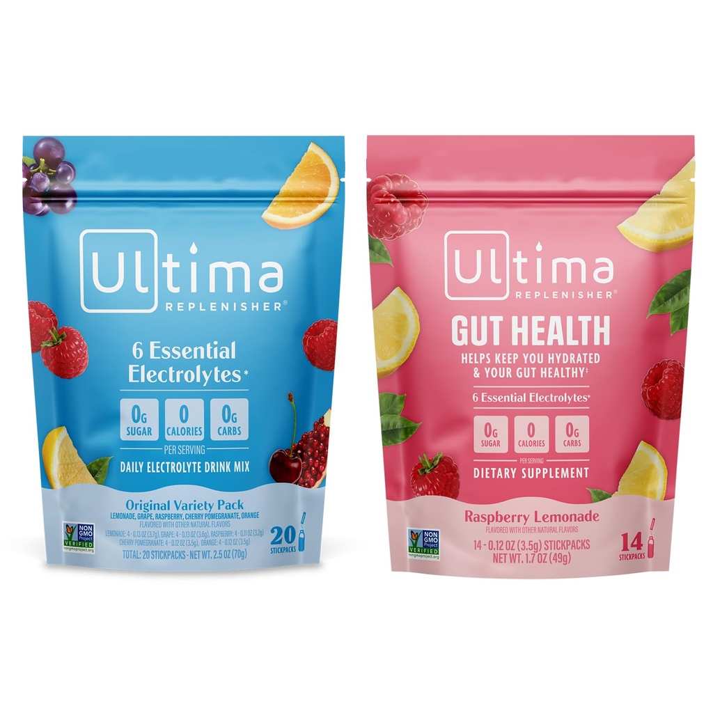 Ultima Electrolyte Powder 饮料 Mix Bundle – 无糖饮料 – Variety, Gut Health – 20 Stickpacks, 14 Stickpacks – 6 Electrolytes and Minerals – Keto Friendly, Vegan, Non-GMO 互联网档案馆的存檔,存档日期2013-03-02.