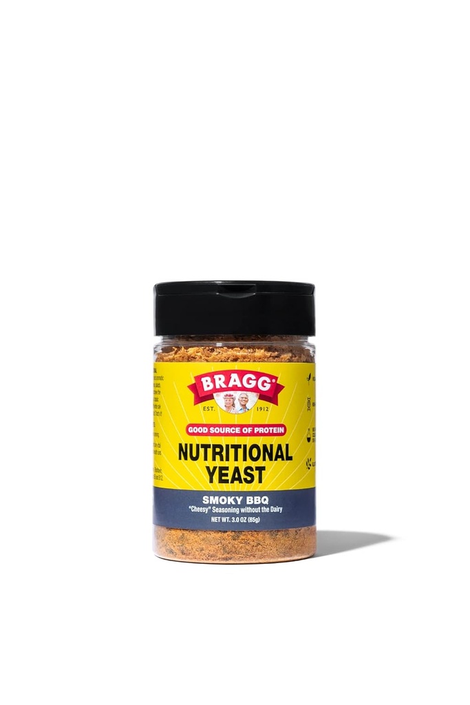布拉格营养 Yeast Smoky BBQ Seasoning - 3 oz - 乳品免费派米桑奶酪代用品 - 适合沙拉、面条、爆米花和更多