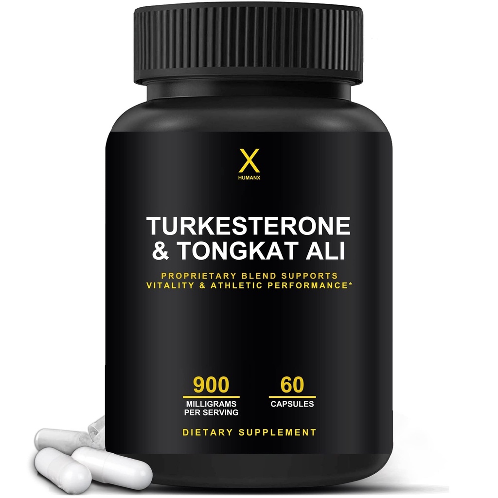 HMX Turkesterone & Tongkat Ali 900mg - 支持能源、斯塔米纳和肌肉恢复与增长 - Turkesterone 补编 - Tongkat Ali 补编 - Long Jack 摘录(Eurycoma Longifolia)