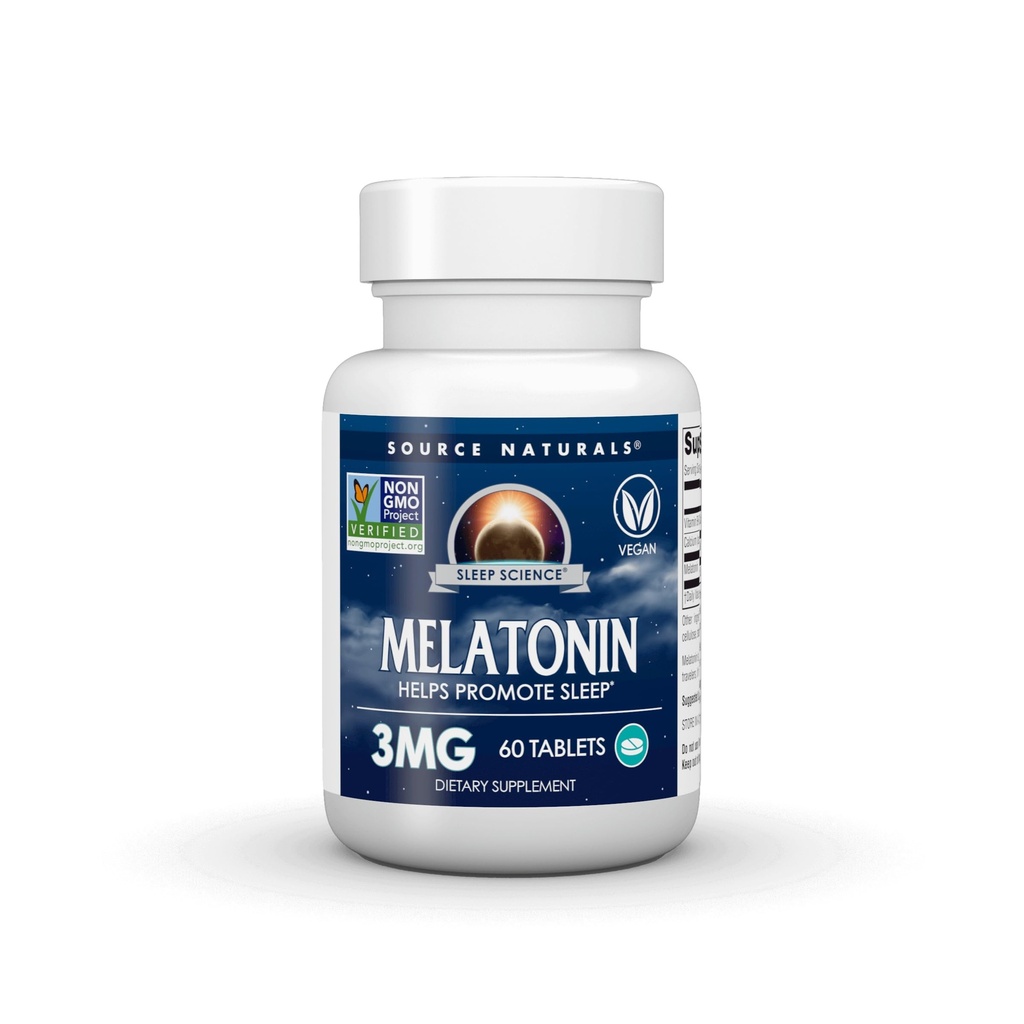 来源:自然睡眠科学Melatonin* - 3毫克,释放时间60个