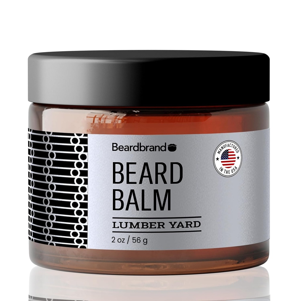 胡子秃头换男人 - Utity Balm 旅行包 - 支持 Thicker Beard, Lumber Yard Scent, 天然成份奶油减少干燥和增强 Look - 2 oz