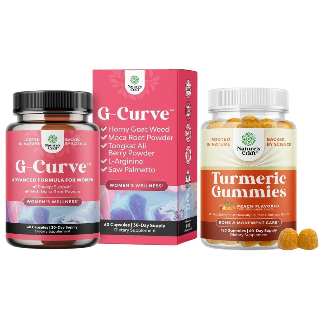 G- Curve Butt 和 乳房增强药丸包 - 草药增强药丸 可能支持身体雕塑曲线 和 成人桃花纹的图尔美格米 - 超强联合支持 Gummys
