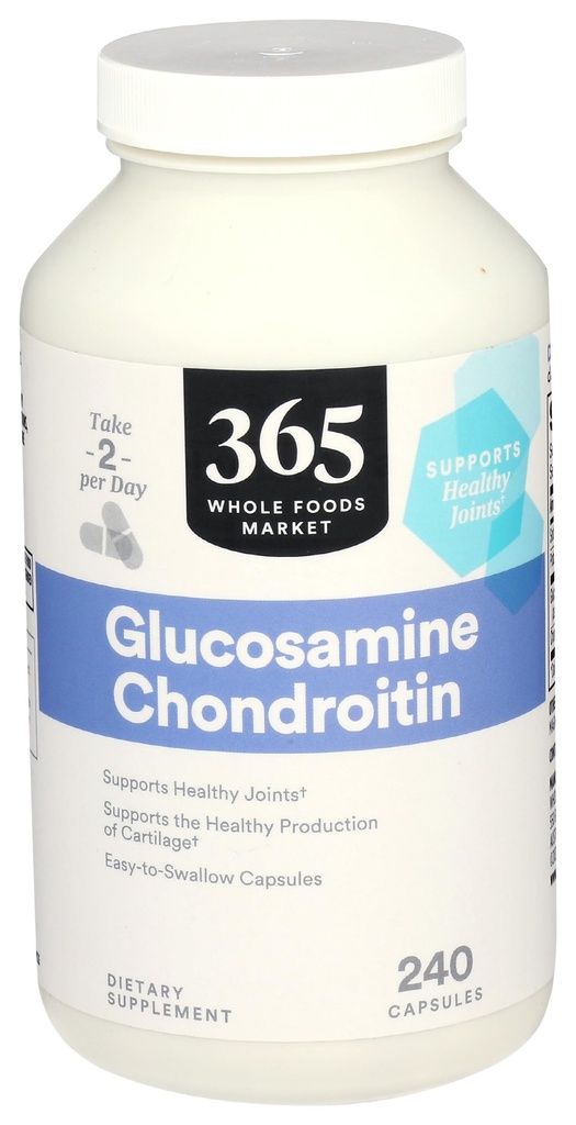365 由全食品市场,Glucosamine Chondroitin,240 Counter提供