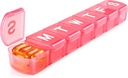 XL 每周药丸组织者7天,MOLN HYMY Extra 1 Week Pill Dispenser案,每日药品组织者持药,维生素,鱼油和补充剂(Pink)