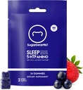 SugarBearPro Sleep Gummy 14天供应,超强Melatonin 6mg,男女,Vegan维生素B6,L-Theanine,5HTP,Valerian,成人和青少年睡眠援助,认证科舍尔