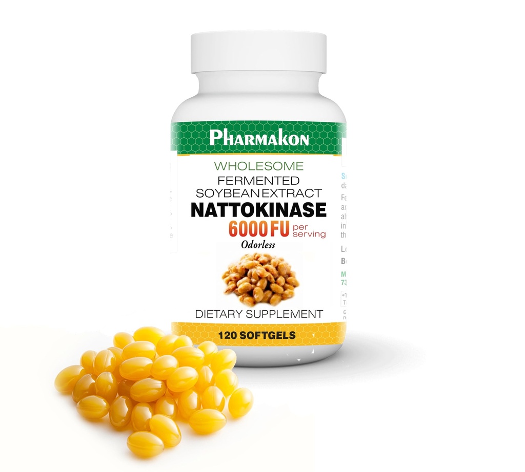PHARMAKON Nattokinase 有机发酵豆提取物,每服6000FUs