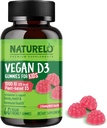 NATURELO VAGEN D3 儿童Gummys - 1000 IU 维生素D3 - 儿童4岁和老年人的植物全食补充品 - 60 VAGAN - 友好的Gummys