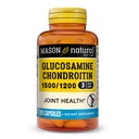 MASON NATURAL Glucosamine Chondroitin 1500/1200 与维生素C,支持共同健康促进正常灵活性和流动性*,280卡普尔,3个月供应