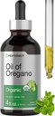 Oregano的Horbäach有机油 4 fl oz 液体 | Vegan | Non-GMO, Gluten Free