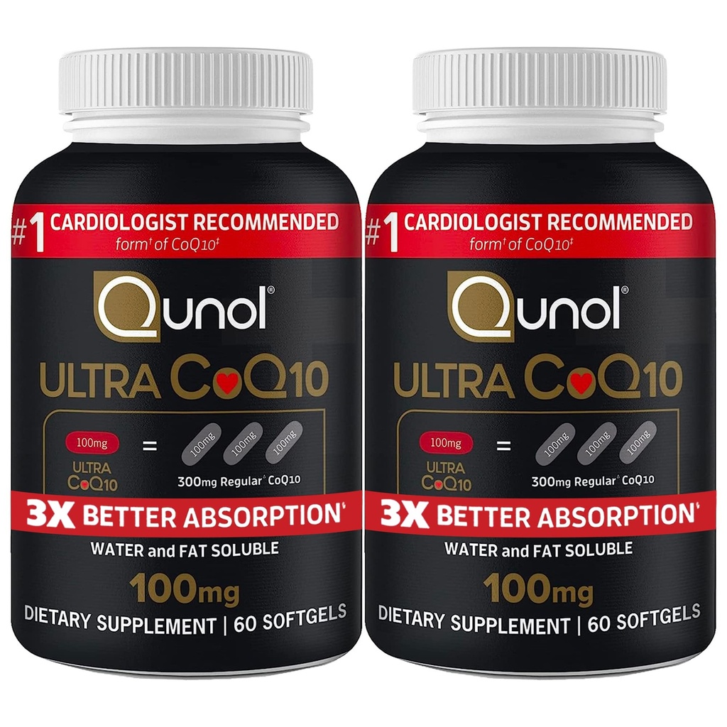 Qunol Ultra CoQ10 100mg 3X 更好的吸收 专利水和脂肪可溶性天然补充物