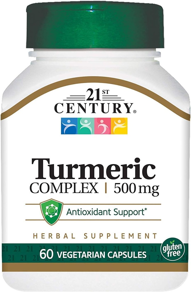 21世纪的Turmeric Complex 500 mg - 60 植物胶囊,包4
