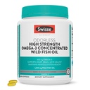瑞士野生鱼油 Omega 3 女性和男性补充品 ^ EPA DHA 鱼油补充品 ^ Odorless - 帮助支持脑,眼和心脏健康 → 高强度 1500 mg → 400 软胶药