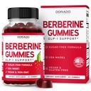 Berberine Gummys配锡兰桂(1,200mg) 白莲桂(Premium Sugar-Free Berberine Ceylan Connamon) 成人增产 - 第三方测试,非GMO & 在美国制造 - 60 Counter Chewable Gummys