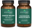 著名营养认知健康支持包 - Ginkgo Biloba 补充与镁比斯格利化补充