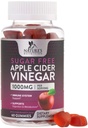 Apple 苹果苹果醋葡萄糖 体重损失1000mg - Vegan Apple Vinegar Gummys for Detox & Cleanse, ACV 补充药,维生素B12,无糖 ACV Gummy,非GMO,自然营养 - 60 Gummys