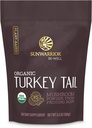 Sunwarrior Organization Turkey Tail Mushrom Powder Turkey Mushrom Immune 支持 微生素 Gut 健康支持 50 服务 100g 邮袋 好