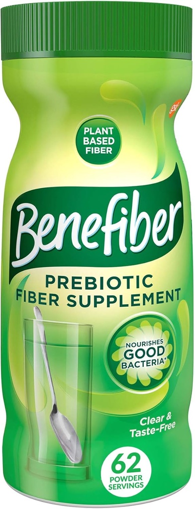 Benefiber Daily Prebiotive Fiber 补充消化性健康粉,Daily Fiber Puper, Unforwards - 62 services (8.7 Ounces).