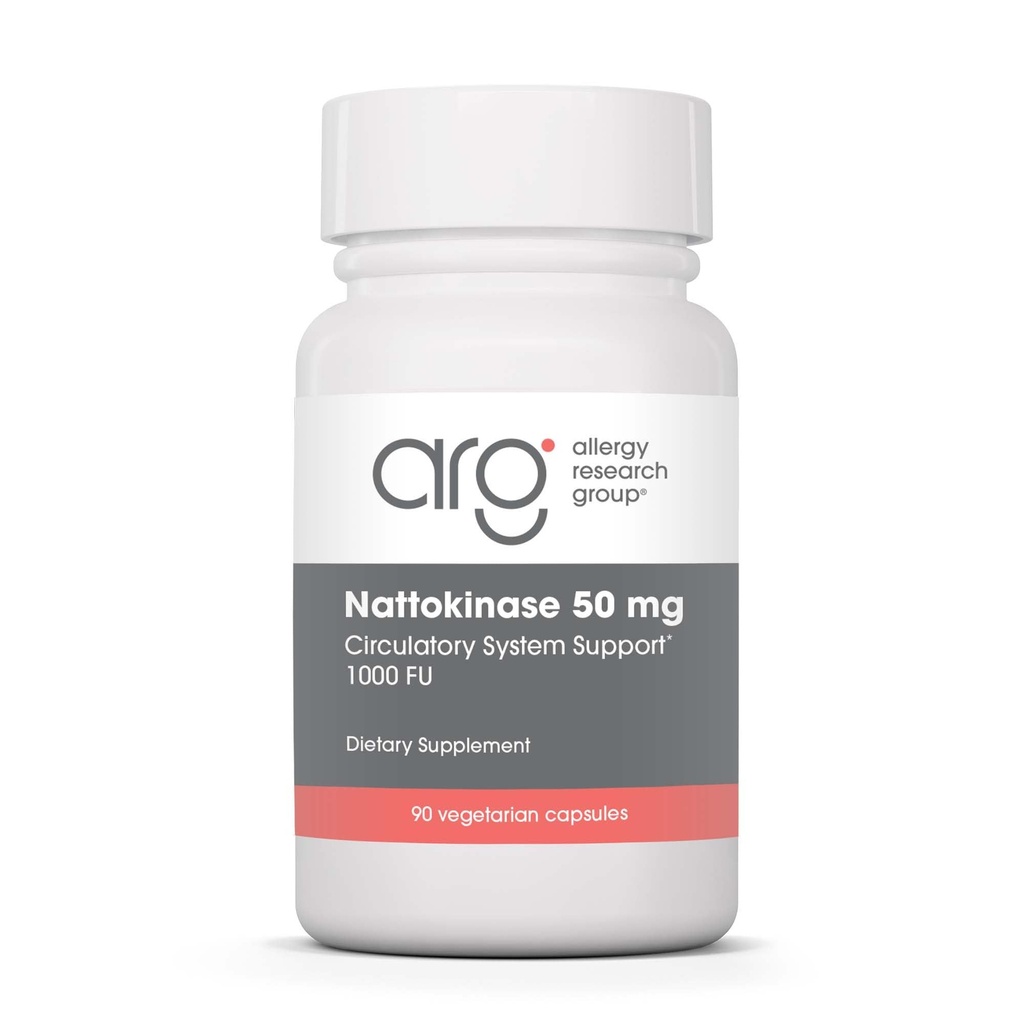 过敏性研究组 Nattokinase 50mg 补充 - 纯化和封装 Nattokinase, 衍生自 Natto, Vegetarian Capsules - 90 Counter