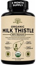 USDA 有机牛奶 硝基肝脏除毒补充剂 80% Silymarin,250毫克 Beet Root & Artichoke Extraction for Liver Support & Digestion,美国制造,120 Capsules(2个月供应)