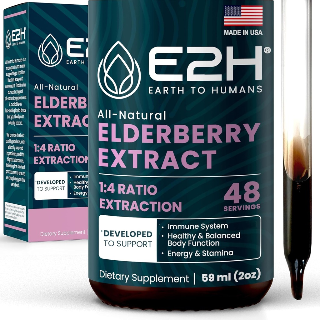 E2H 长莓糖浆 -- -- 有机长莓提取物中的强全抗氧化剂补充剂 -- -- 儿童与成年人支持免疫的长莓糖浆 -- -- 非GMO、Vegan -- -- 2 Fl Oz