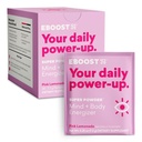 EBOOST Energy Drinking & Electrolyte Powder, 20 packets - 超级粉末粉红柠檬水配无添加糖 - 维生素、诺特罗宾酒和天然咖啡因和水分的基本混合剂 - 预和后处理