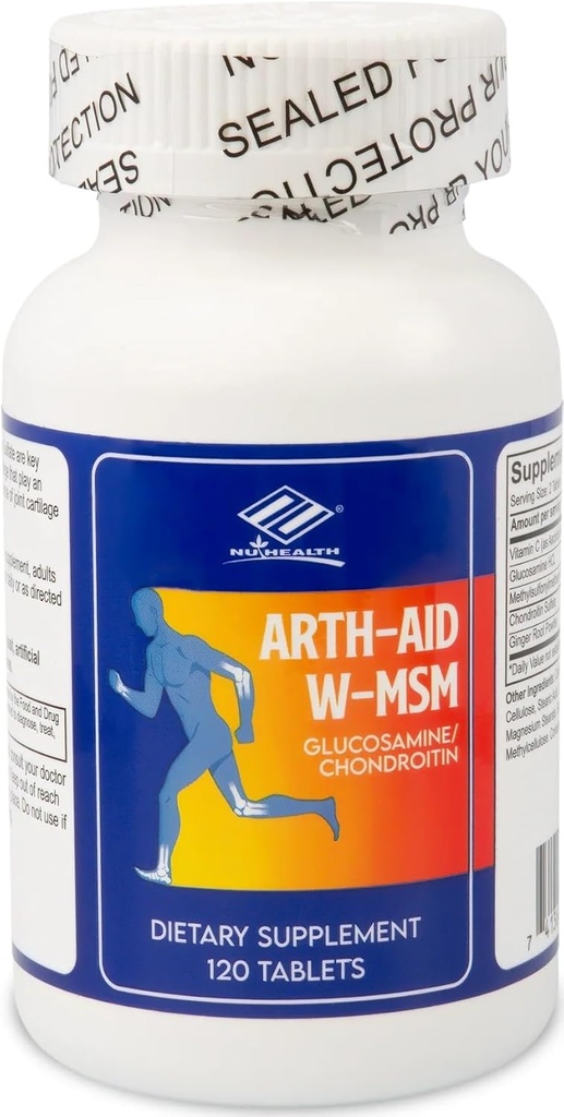 Arth-Aid W-MSM 新型 Glucosamine Chondroitin 120 计数器