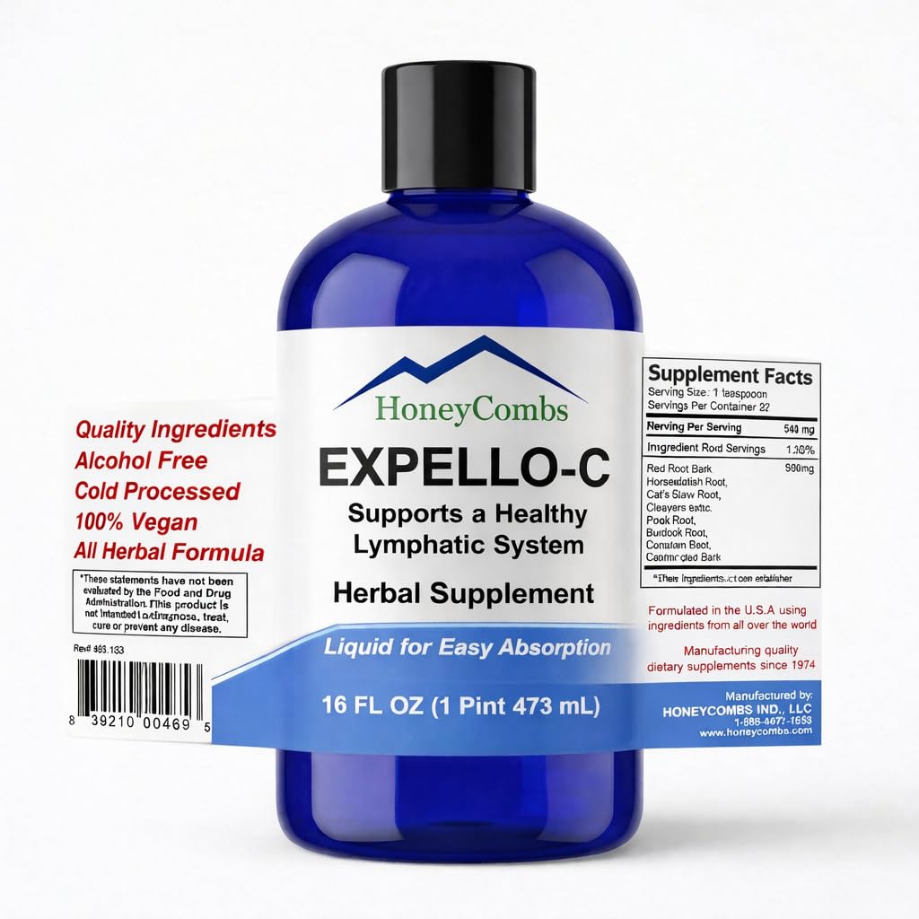 Expello-C - Ultimate Cellular Detox – Cleanse and Detox – Echinacea, Goldenseal & Red Clover Supplement – 无酒精液体肝脏清洁剂,肾脏清洁剂和系统助推剂,16 Fl Oz.