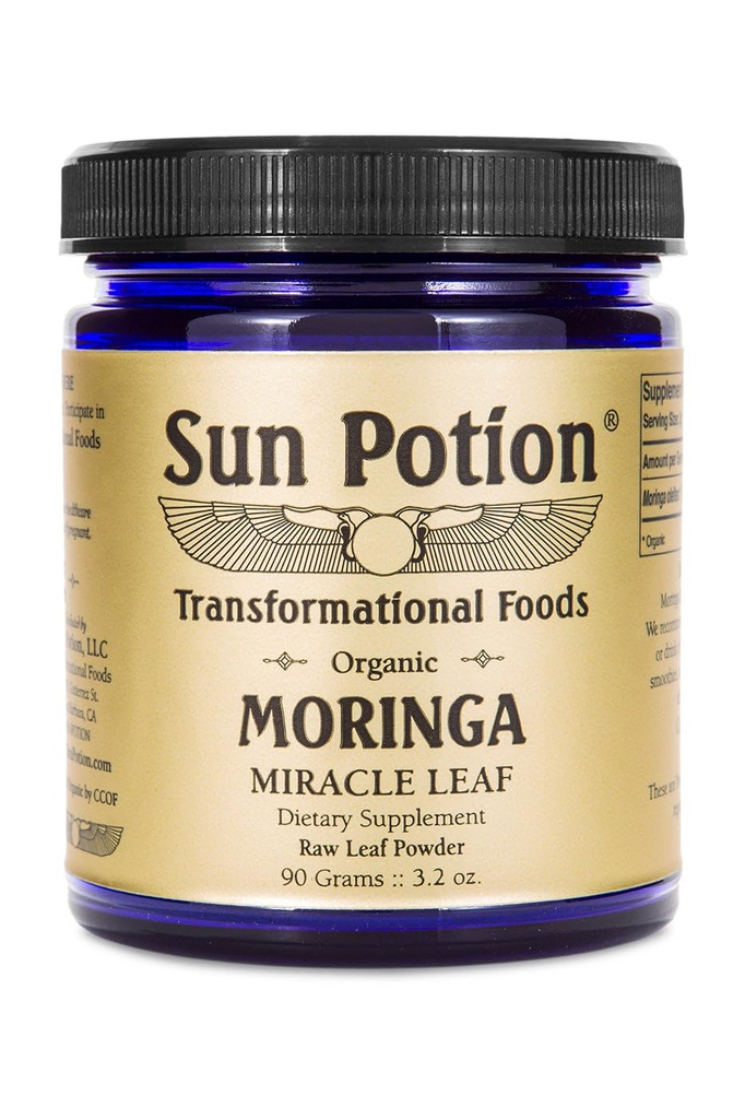 太阳药剂 Moringa 叶粉 - 90 Gram Jar