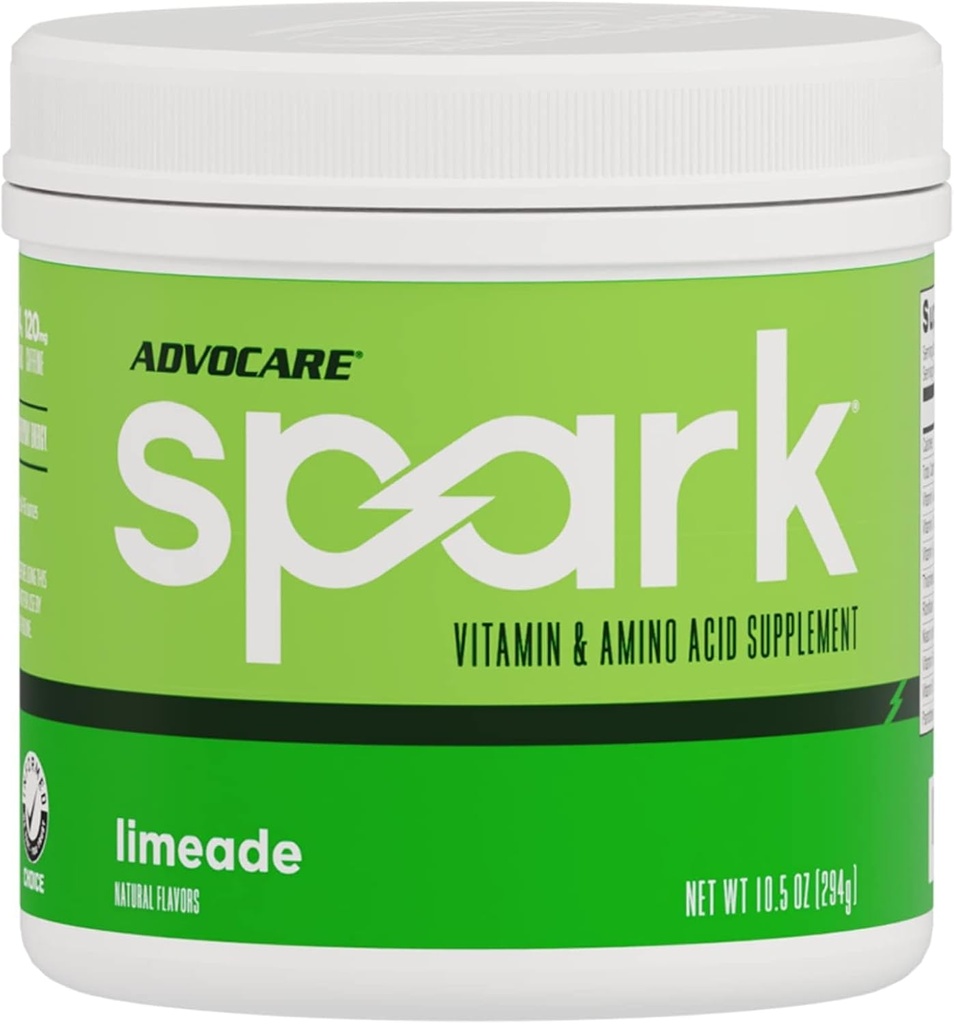 AdvoCare Spark - 能量饮料混合剂 - 维生素和氨基酸补充剂 - 支持能量和焦点 - 便携式免疫支持 - 无糖 - 利米德(10)
