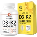 维生素D3 K25000 IU 用于免疫系统,强骨和牙齿支持 → Vit D3 125mcg,维生素K2 MK7 100mcg,钙210mg & BioPerine → 第3党测试,非GMO → 60卡普尔(2个月供应)