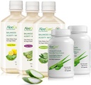 AloeCure 有机Aloe Vera 文摘集 - 5 pack - 葡萄,天然,柠檬火焰汁,2pcsxAloe Vera Capsules 60 caps